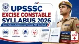 UPSSSC Excise Constable Syllabus