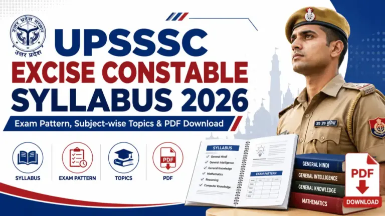 UPSSSC Excise Constable Syllabus
