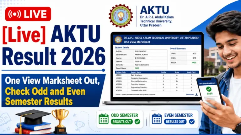 aktu result 2026 one view