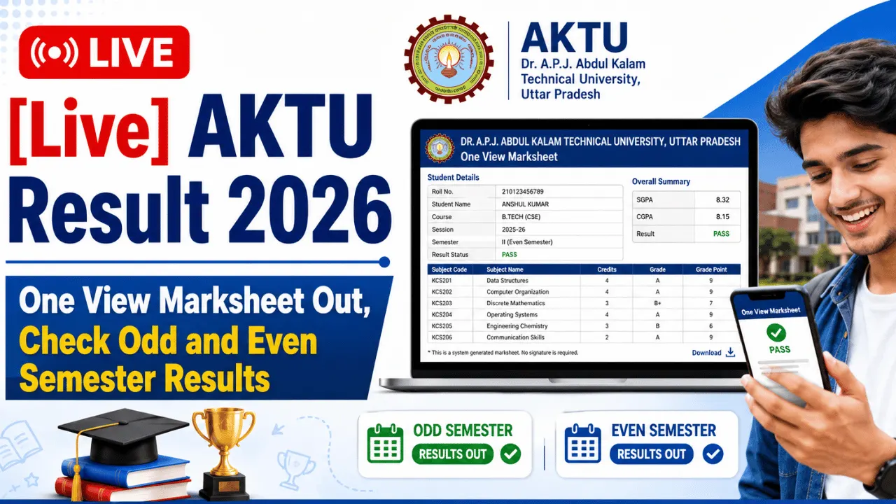 aktu result 2026 one view