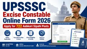 UPSSSC Excise Constable Online Form 2026: Apply for 722 Aabkari Sipahi Posts